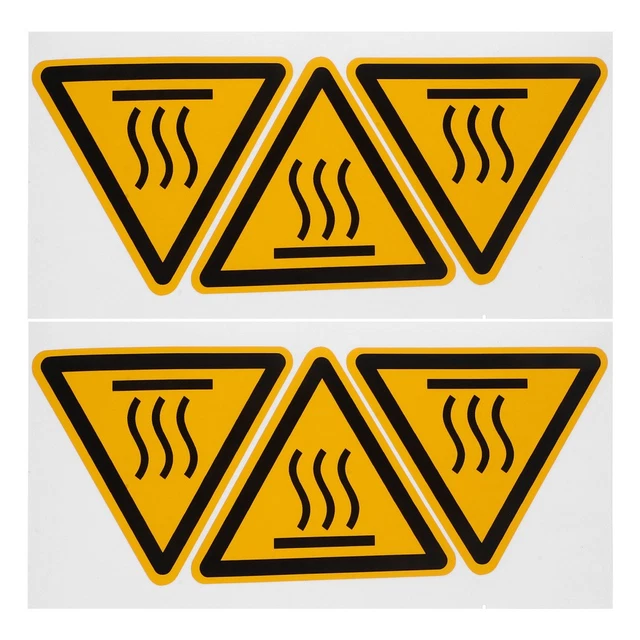 2 SHEETS WARNING Label Sticker High Temperature Sign Safety Signs £11. ...