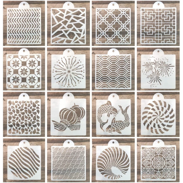 PIENSE drawing template stencil sheet 16 pieces set drawing picture drawing pict
