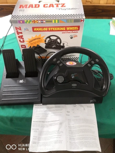 Playstation Analog Steering Wheel Foot Pedals ( Volante auto + Pedali )