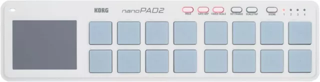 Controlador MIDI USB KORG classic NANOPAD2 WH Blanco Compatible con...