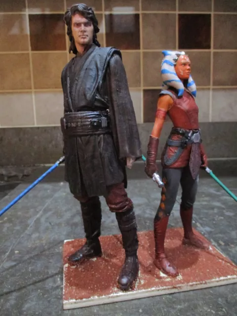 anakin skywalker and ahsoka tano statue