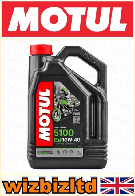 Honda SCV 100 Lead 2003-2008 MOTUL 10W-40 5100 Semi-Synth 4-STROKE Engine oil 4L