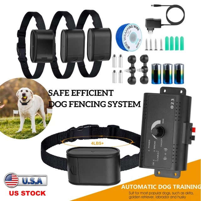 ELECTRIC FENCES SYSTEM Dog Auto Boundary Training Collar Trainer for 2
