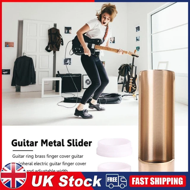 Metal Guitar Slide Bar Finger Sleeve Smooth Slides for Ukulele String Instrument