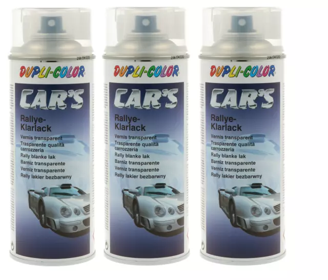 Klarlack glänzend Spray 3 x 400ml DUPLI-COLOR Cars Lackspray Sprühlack 385858