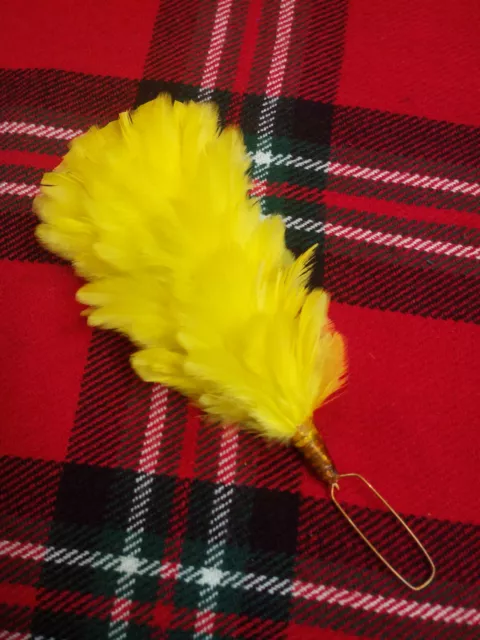 TC Yellow Feather Hackle Plume Glengarry Cap/Balmoral Hats Feather Hackle 5.5"