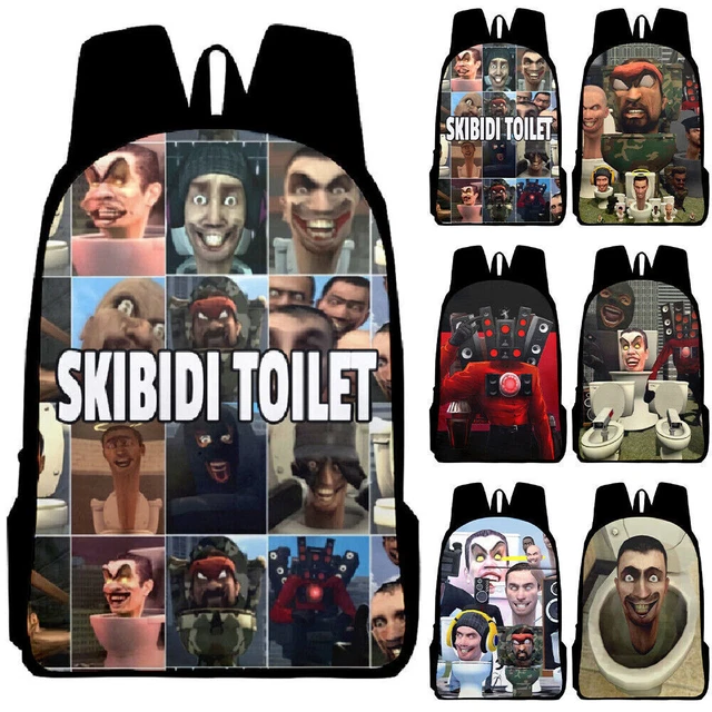 Skibidi WC bambino bambino zaino scuola libro borsa grande capacità zaino da viaggio