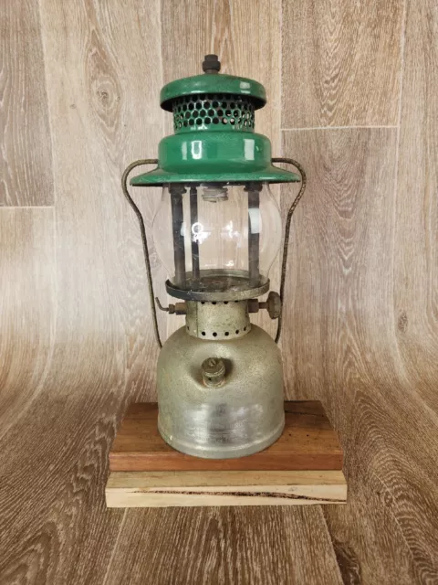 Chalwyn Far East Railway Lantern converted into lamp - Aqua Green