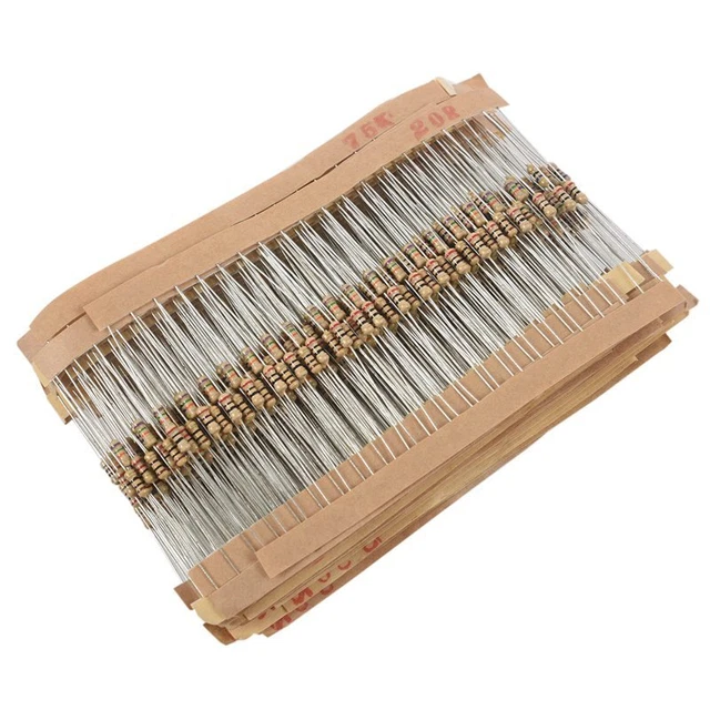 860pcs 1 ohm-1M ohm 1/4W Carbon Film Resistors Assortment Kit 43 Values I7M5