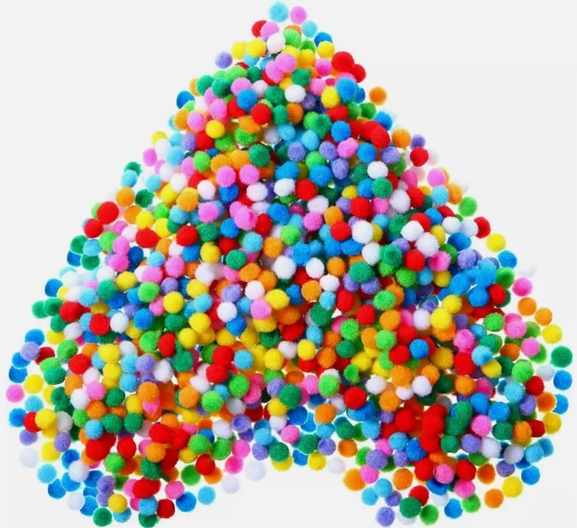 900PCS/SET POM-POMS BULK 10mm Beautiful Mixed Color Crafts DIY Supplies ...
