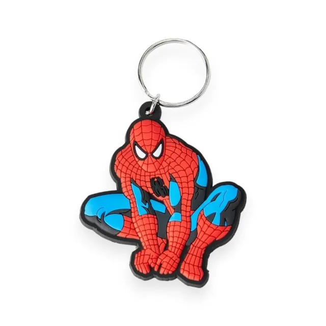 Genuine Marvel Comics The Amazing Spider-Man Crouch Pose Rubber Keyring Key Fob