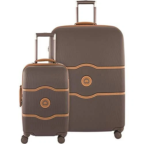 Chatelet Hard+ Hardside Luggage with Spinner Wheels, Chocolate Brown, 3 Piece