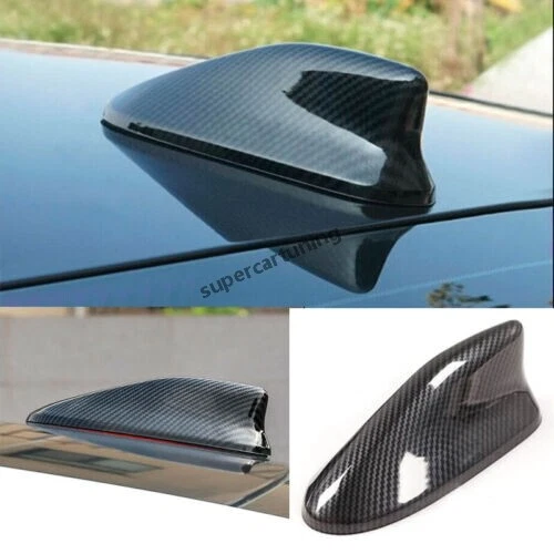 For Mitsubishi Lancer Evo 08-17 Carbon Fiber Shark Fin Antenna Aerial Cover Trim