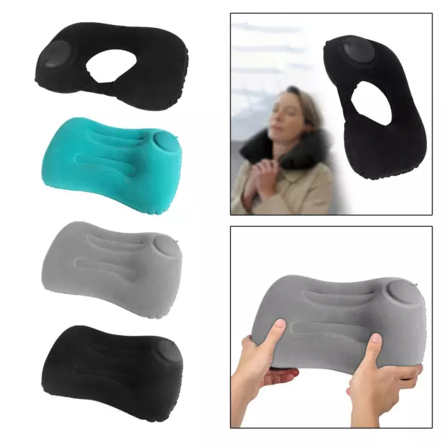 Portable Travel Pillow, Compact Lightweight Folding Neck Pillow, Self-Inflating