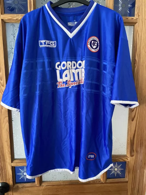 Retro Chesterfield Football Club CFC Shirt Gordon Lamb Sponser Size XL  #558