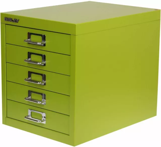 Bisley Multi Drawer Desktop Cabinet 5 Drawer Green | 24 Hour Weekday Delivery