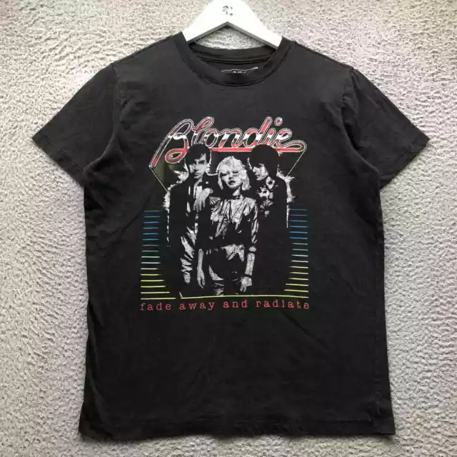 Blondie Fade Away And Radiate T-Shirt Womens XS Short Sleeve Music Graphic Black