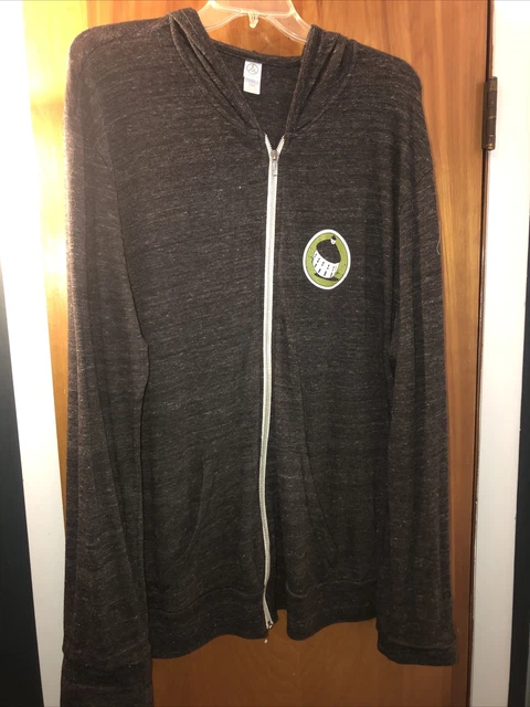 Round Barn Winery “Drinking Coach” Gray 2XL Light Material Zip-up Hoodie(used)