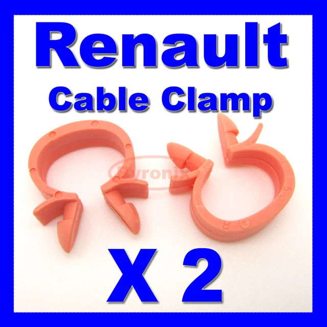 Fiat Self-Adhesive Cable Clips - 16mm Wire Loom Holder - Pack Of 2