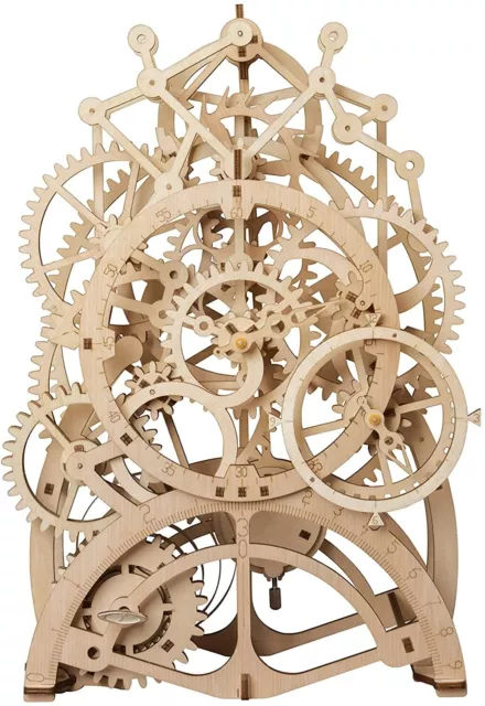 ROKR 3D Wooden Puzzle Pendulum Clock Toy DIY Mechanical Model Kits