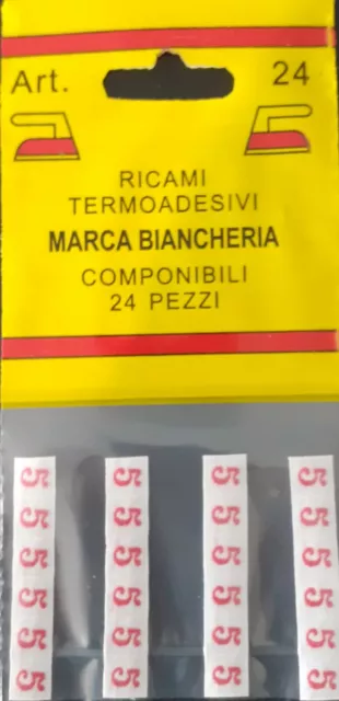 Marca Biancheria Pz 120 Numeri Termoadesivi Ferro Da Stiro Numeri Dal 0 - Al 9