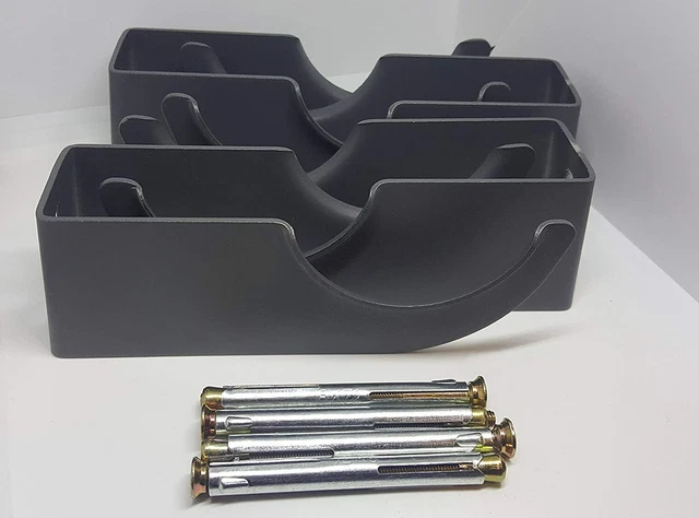 B&Z Dual Arm Column Radiator Brackets | Anthracite Finish | Free Screws Included | UK Made