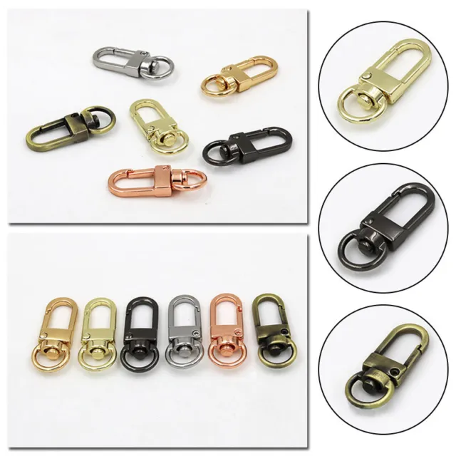10PC Metal Lobster Claw Clasp Swivel Buckles Clips For Bag Keyrings Pets Leashes