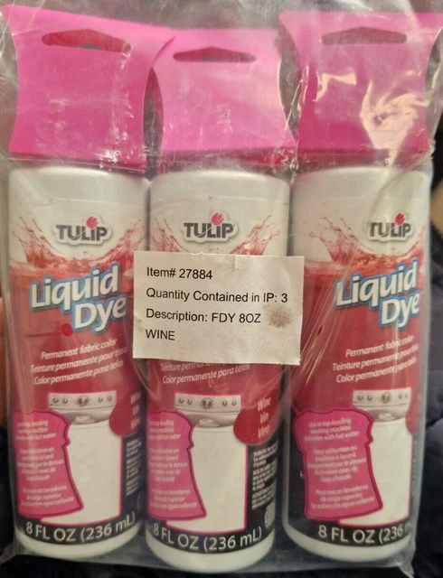 3X tela y tinte para lavadora de tulipanes (vino) 3X 8fl OZ / 236 ml 27884 FDY
