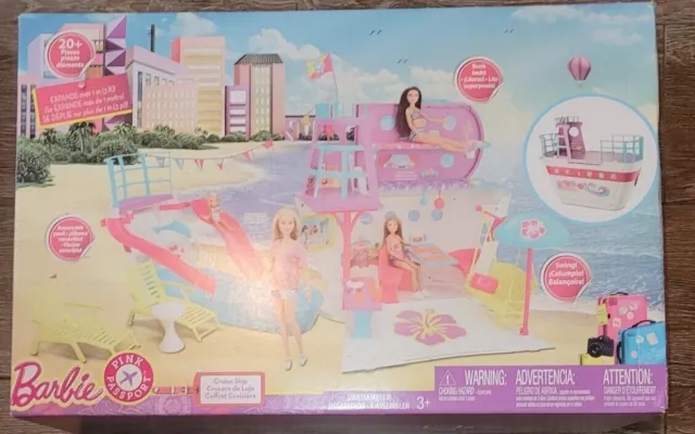 Barbie pink passport online cruise ship playset