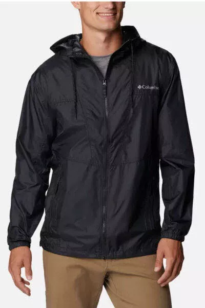 Columbia Trail Traveler Windbreaker Herren Kapuzenjacke Schwarz