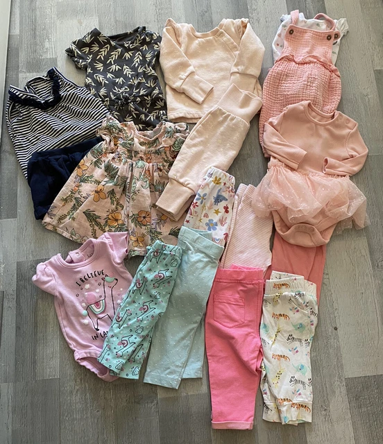 Pacchetto bambine, abiti, dungare, abiti età 0-3 mesi - John Lewis / f & f