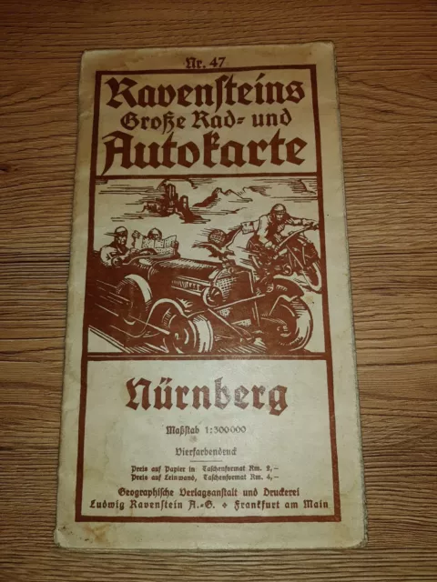 RAVENSTEINS/Große Rad und Autokarte