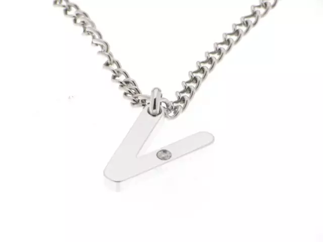 MORELLATO collana Glamour lettera V acciaio e diamante S017303P V