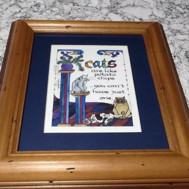 Wendy Gould Signed And Numbered Print 221/500 ''Cats are like potato chips''...