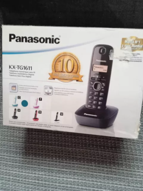 Panasonic Kx-Tg1611  Telefono Fijo Inalambrico  Digital Lcd Intercom Negro