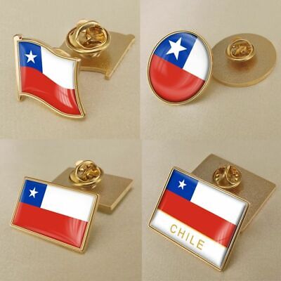 Coat Arms Chile Map Flag National Emblem National Chilean Brooch Badge Lapel Pin