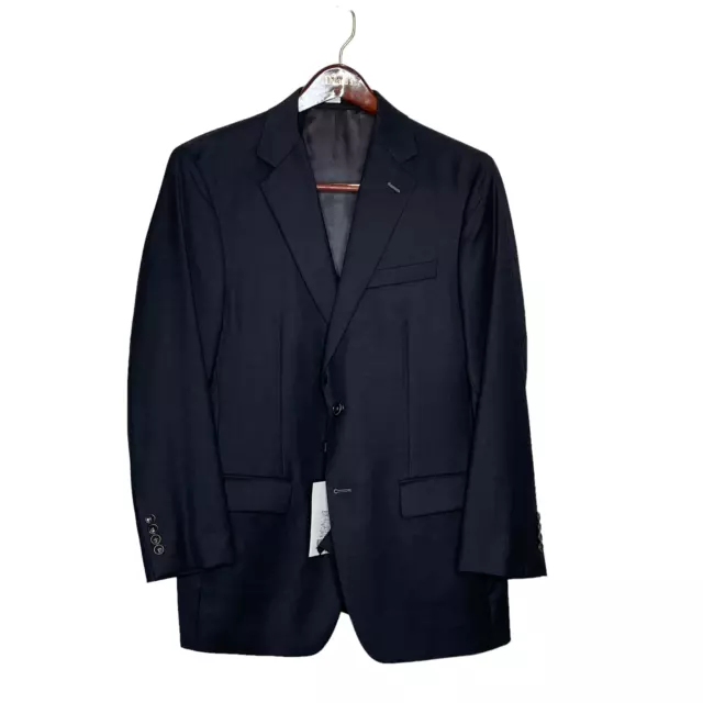 Bespoke Mens Custom Made Sport Coat Size 40 Regular Charcoal 2-Button Wool Lined