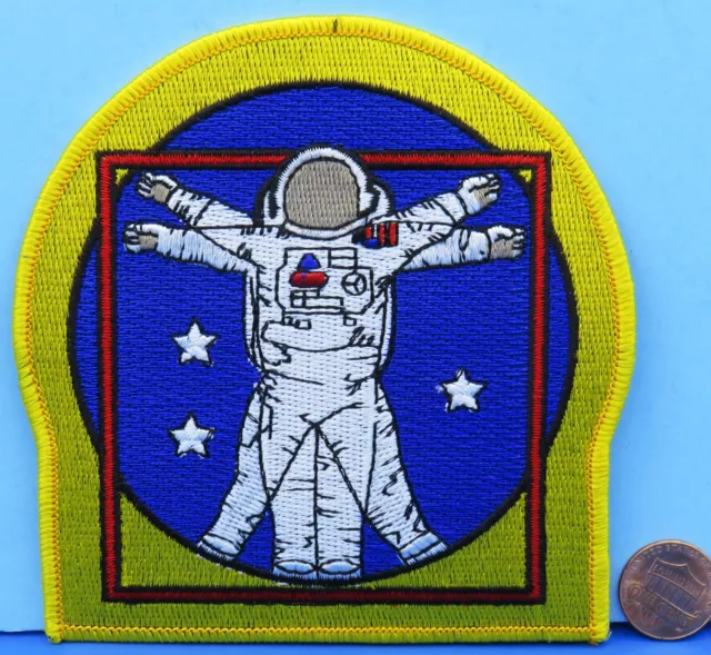 NASA PATCH vtg VITRUVIAN Man ASTRONAUT Space Suit