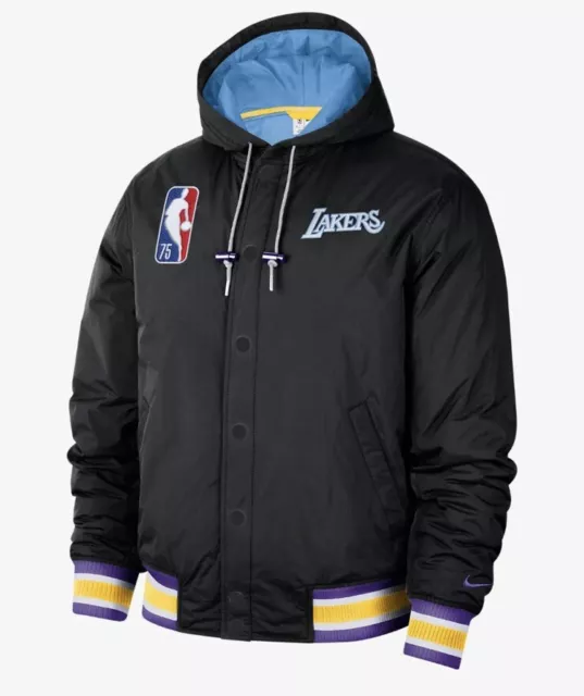 Nike Nba La Lakers Courtside Jacket Coat Mens Size M  Db1988-010 Loose Fit