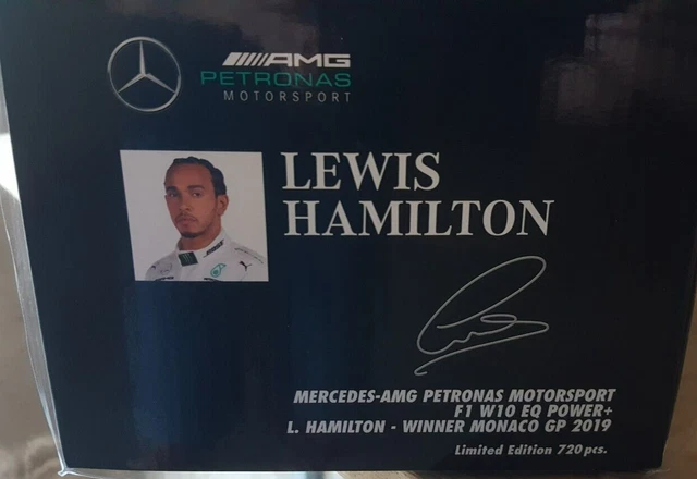 MINICHAMPS F1 1:43 L Hamilton Mercedes AMG W10 Vainqueur GP de Monaco