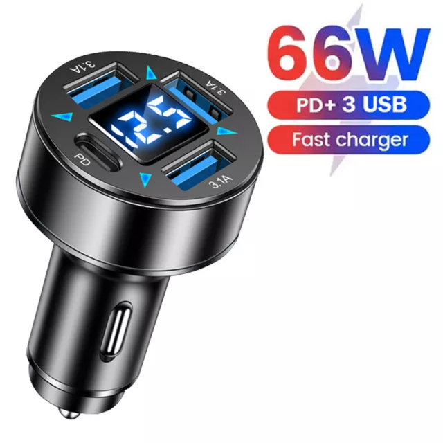 66W Super Fast Car Charger Adapter & Cable For Samsung Galaxy S23 /S22/S21/ S20