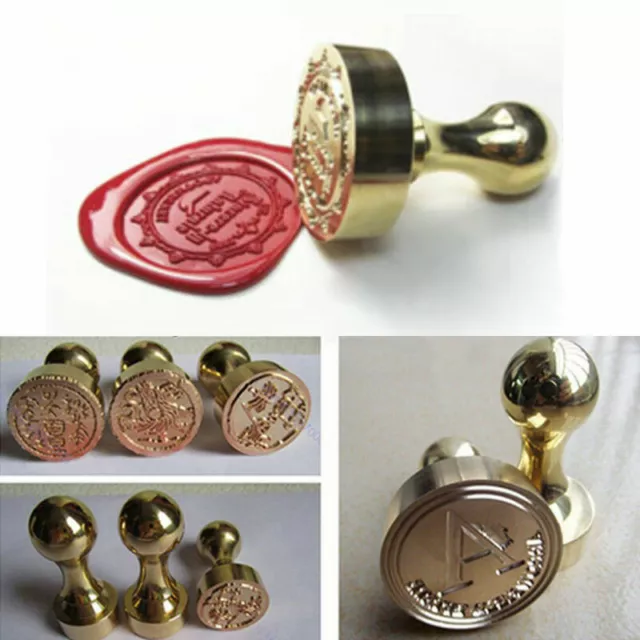 Custom Full  Brass Round/Square Wax Seal Stamp Invitations Wedding Party Sealing