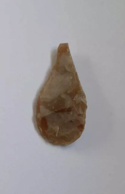 Neolithic Flint Carved Leaf-Shaped Arrowhead Stone Age Britain 3000 B.c.