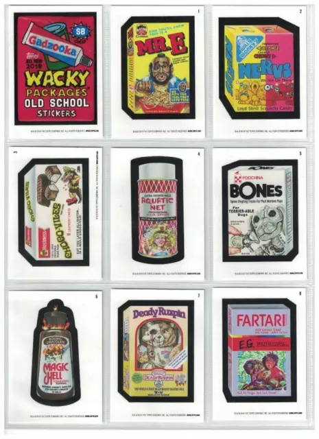 2019 Topps Wacky Packages Old School 8th Series 8 Complete White Set 31/31 NEW!