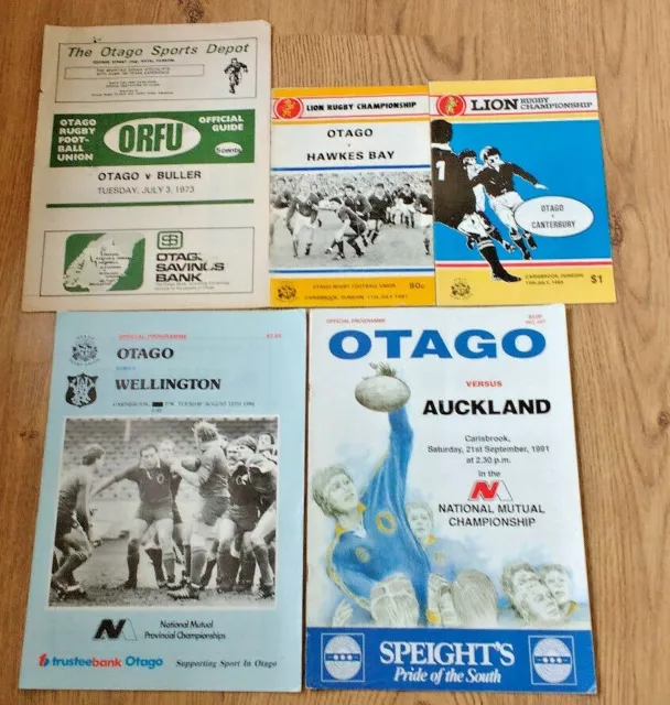 Otago Rugby Union Programmes 1973 - 1986