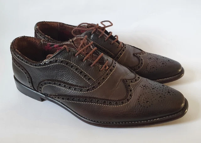 PAUL SMITH DIP Dyed Mens Brown Leather Brogue Shoes UK 7 EU  display picture 1