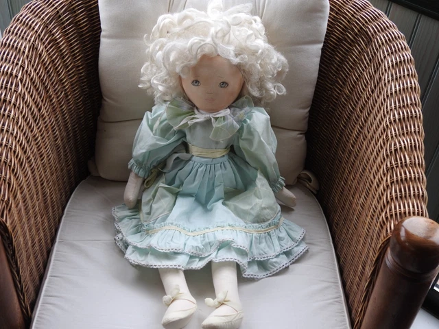 Poupée Chiffon Mundia 60cm - Pierre Cardin, Boîte D'Origine, Rousse Robe Rose, 1980