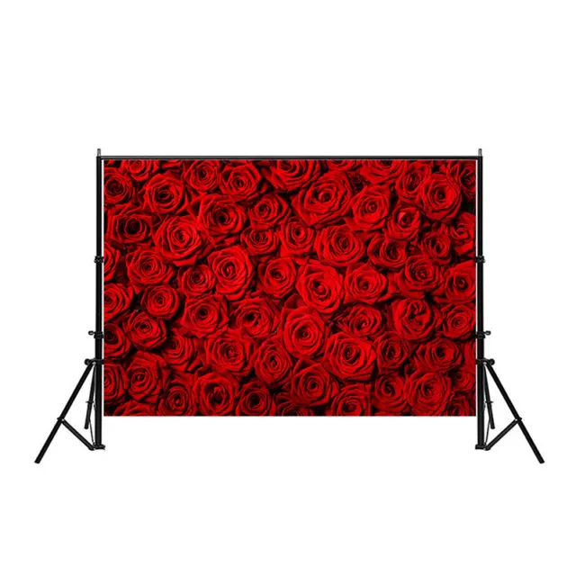 5x7ft Rot Blume Vinyl Hintergrund Tuch Fotografie Foto Studio Requisiten 3