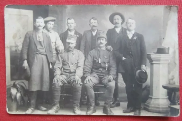 Foto-Postkarte Feldpost Militaria kuk WW1 Offiziere Meljine Mazedonien um 1916