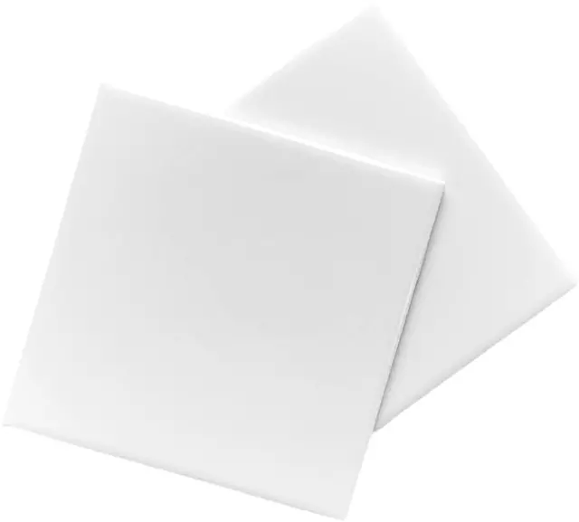6x6 White Glossy Finish Ceramic Subway Tile Shower Walls Made in USA (1 piece)